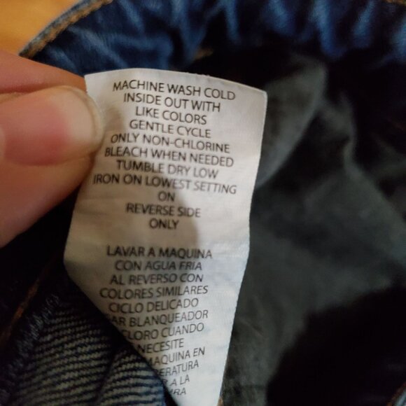 Democracy Jeans Womens 6 Blue Floral Embroidered Stretch Denim Frayed Hem - Picture 4 of 10